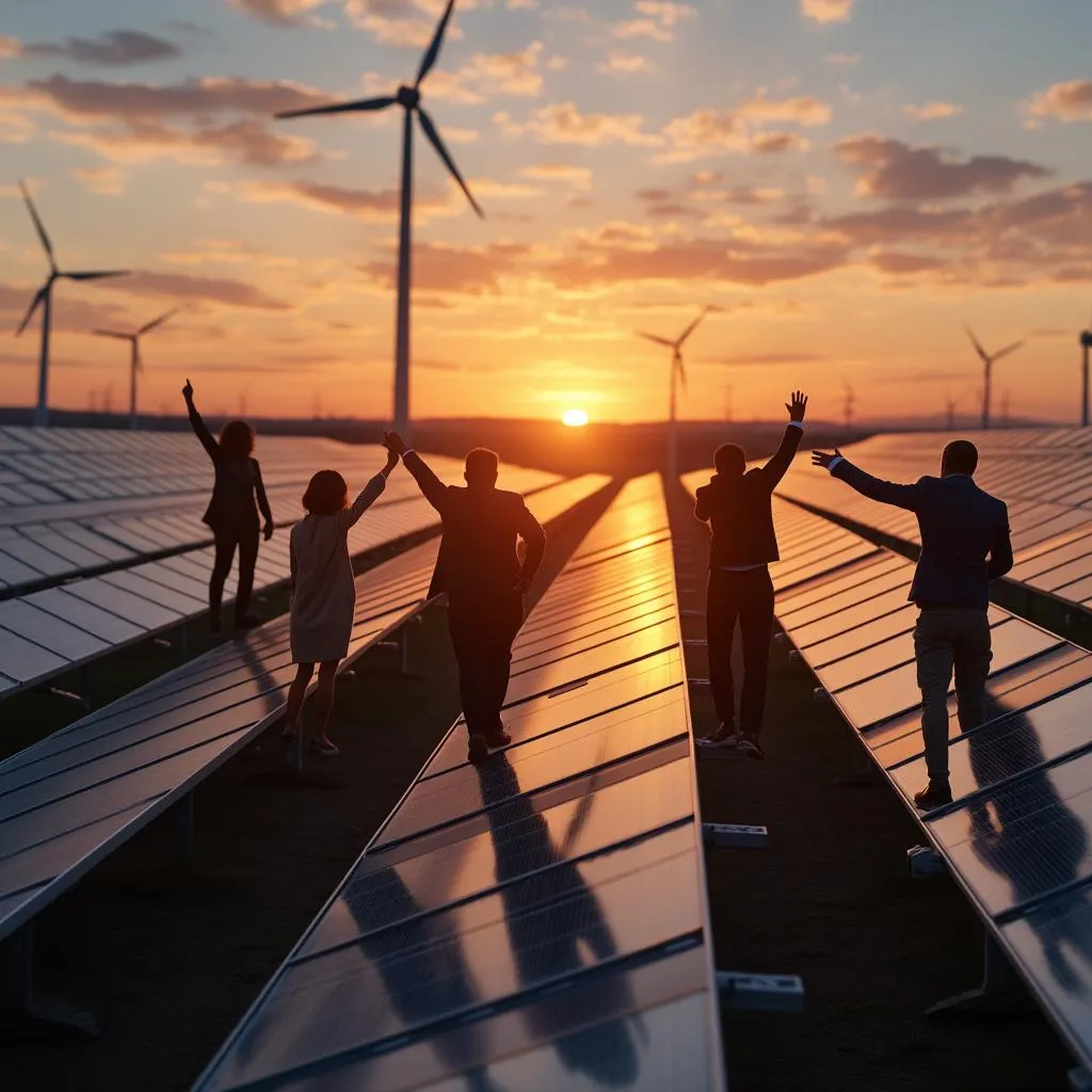 Proyecto de energía renovable exitoso